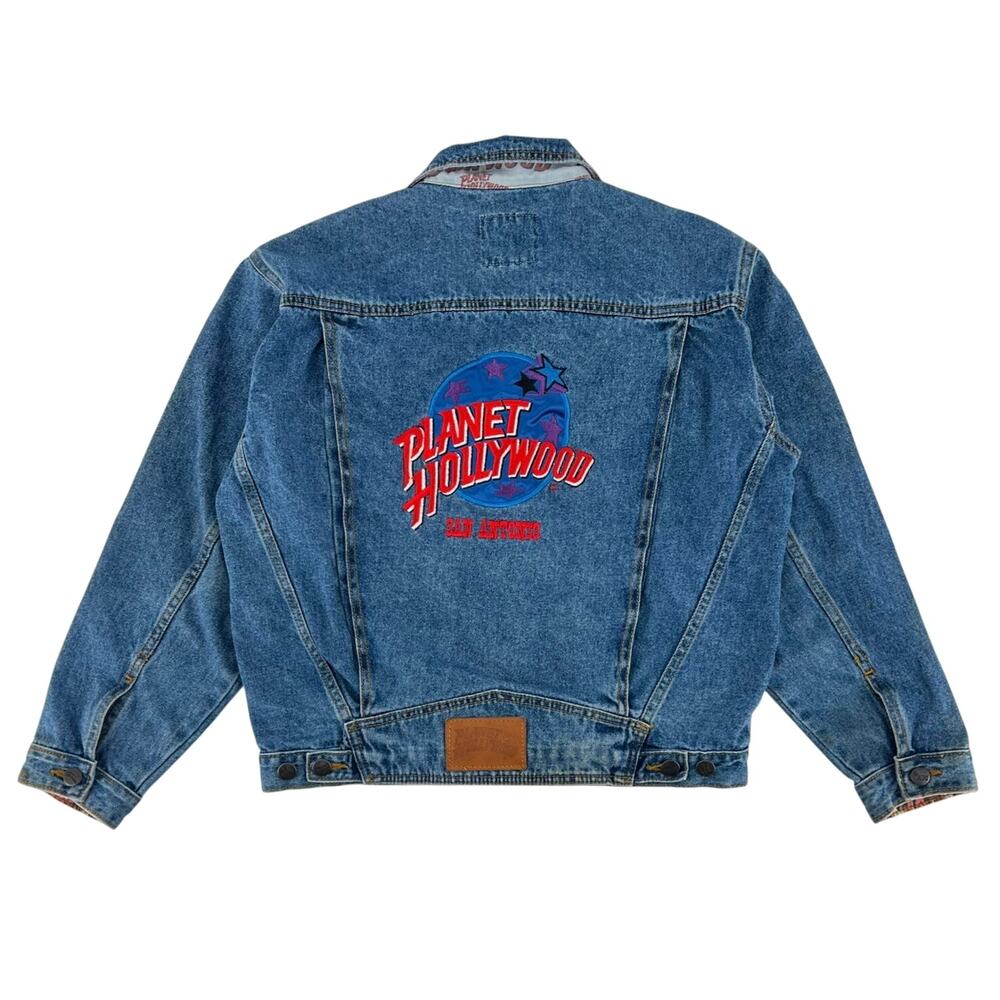 90s Planet Hollywood San Antonio denim jean jacket 1990s vintage kids XL